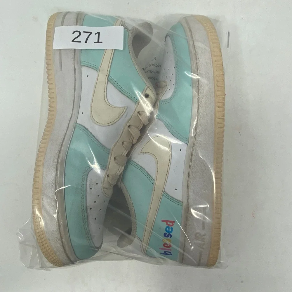 Nike Air Force 1 Low Teal White Cream Pink Blessed DV7762-300 Kids 5.5Y Womens 7